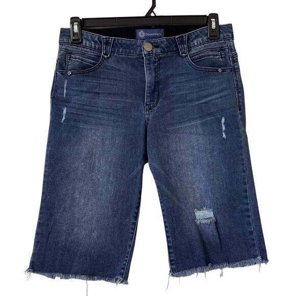 Democracy "Ab"solution, Size 8 Distressed Cut Off Bermuda Shorts - Picture 1 of 6